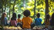 © JH45 - Children Playing Outdoors in a Serene Forest Park