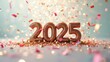 © Anna - Celebratory 2025 Year with Confetti on Pastel Background