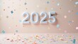 © Anna - Celebratory 2025 Year with Confetti on Pastel Background