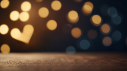 Shimmering gold bokeh background creates a luxurious and warm atmosphere with soft, out-of-focus circles of light that evoke a sense of elegance and celebration.