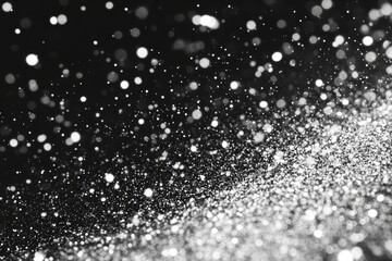 Wall Mural - shimmering starscape of glitter sparkles in monochrome