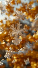 Poster - Ethereal Frost, Snowflakes