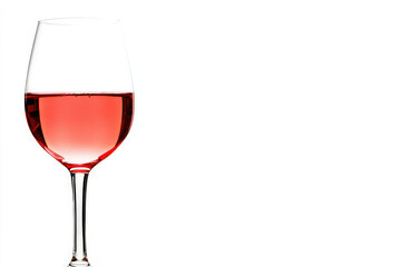 glass of wine pink white background copyspace stock photo isolated