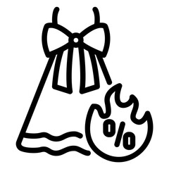 Wall Mural - dress Line Icon