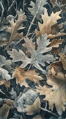 Wall Mural - Frosted Forest Floor, Frost