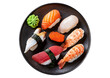 © Hanoi .s - sushi plate top view full length isolated on transparent or white background