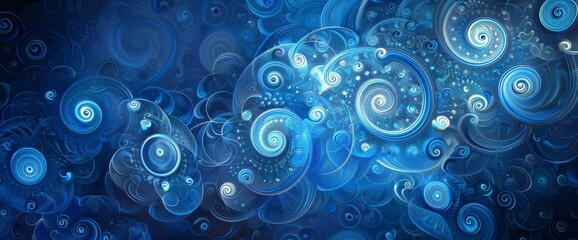 Wall Mural - abstract blue background nature geometric organic wallpaper, flowing textures of painted surface rou