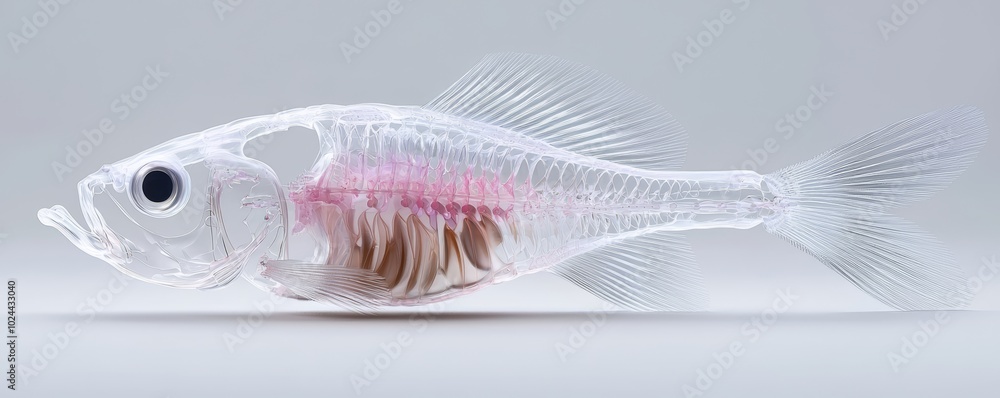 How Do Fish An anatomical diagram of a fish, showing the gills, fins, and internal ...