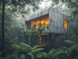 building in the forest