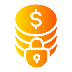 Wall Mural - economic security Gradient icon