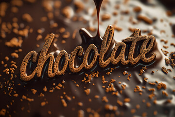 Liquid 3D Chocolate Font Dripping in Sweetness for Creative Designs