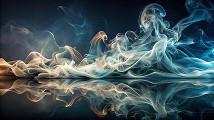 Luxury abstract light background with smoke waves Minimalist