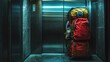 © Intania - Luggage Bags Leaning Against an Elevator Door