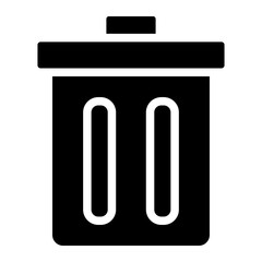 Canvas Print - trash bin icon