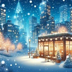 christmas night city