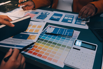 The designer team is designing the uxui system to make the uxui system work well on new phones and support system updates. Website development concept UI UX front end designer