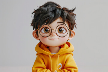 Wall Mural - cute cartoon childrens illustration style created with generative ai