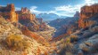 © Pixel Skull Design - Majestic Canyon Landscape with Golden Light