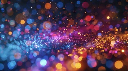 Poster - Vibrant Abstract Background with Colorful Bokeh Lights