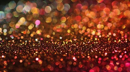 Poster - Colorful Bokeh Background with Glowing Lights