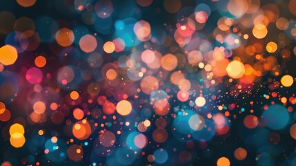 Sticker - Colorful Bokeh Lights Background for Creative Projects