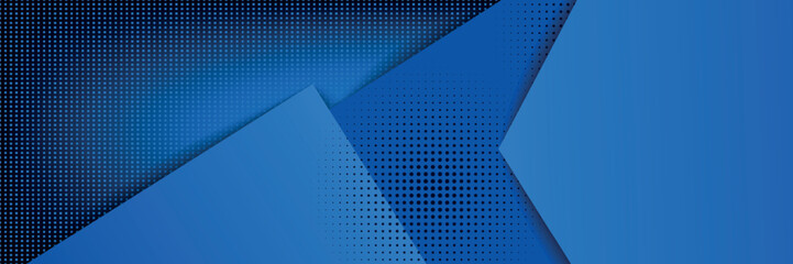 Bright yellow triangles overlap a calming blue background, creating a sleek and contemporary design.