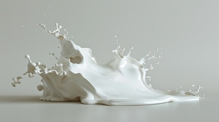 Poster - Splash of White Liquid on Smooth Surface