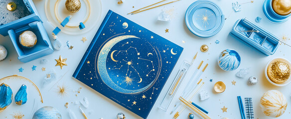 Wall Mural - esoterics, tarot cards and magic crystals and stones. astrology. predictions makes predictions of fa