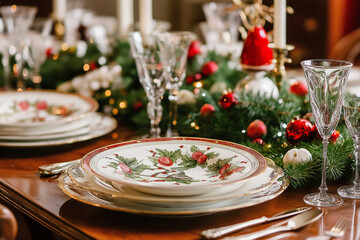 christmas table setting