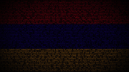 Binary code on flag of Armenia. Program source code or Hacker concept on Armenian flag. Armenia digital technology security, hacking or programming