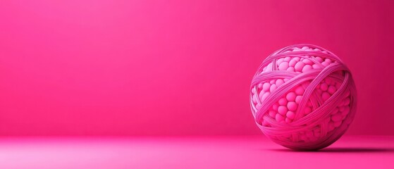 Aufkleber - Abstract Pink Sphere on Pink Background.