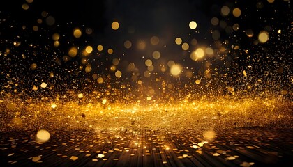 Wall Mural - Background image with golden particles
