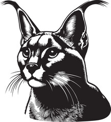 Naklejka na meble Carcal cat vector