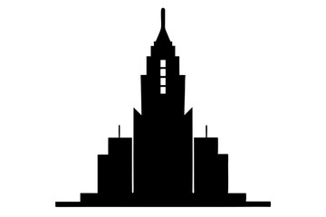 Skyscraper | vector silhouette illustration on white background