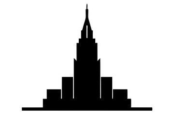 Skyscraper | vector silhouette illustration on white background