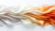 © Sonya - A close-up of a white cloth with an orange stripe and wavy texture on one side