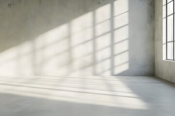 Wall Mural - minimalist concrete textures with soft shadows for modern industrial aesthetic