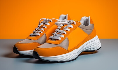 orange shoes isolated on a white background