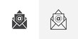 © Maro - Open email icon isolated on the white background.