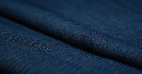 Wall Mural - close-up of textured blue denim fabric with visible weave. ideal for showcasing clothing, fashion ac