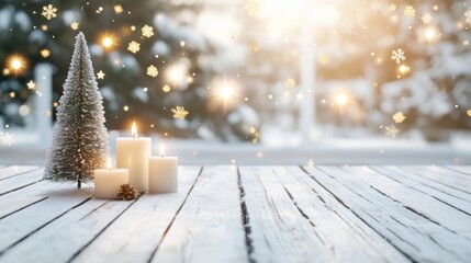 Wall Mural - Winter Wonderland Candles.