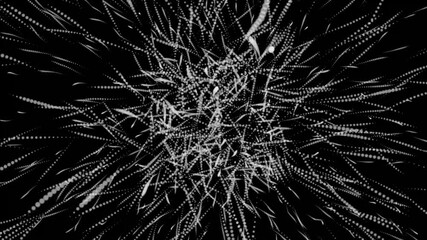 Wall Mural - fireworks background with white color lines.colorful small squares. futuristic backdrop, modern bann
