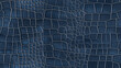 © Ashy studio - crocodile leather print seamless patchwork pattern in navy blue paint. fashion trendy background for fabric design wallpaper