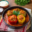 © marchevcabogdan - Traditional Romanian Stuffed Peppers with Tomato