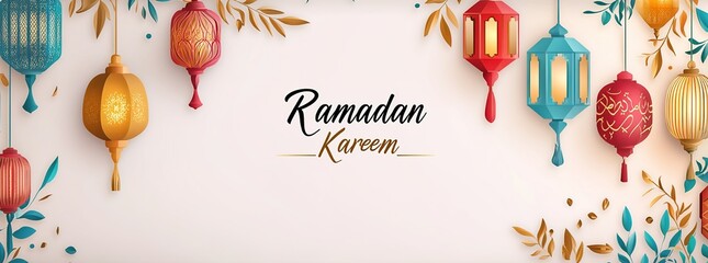 Wall Mural - Holy Ramadan Kareem moon. Month of fasting for Muslims.illustration