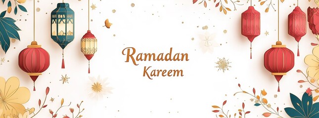 Wall Mural - Holy Ramadan Kareem moon. Month of fasting for Muslims.illustration