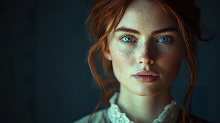 Wall Mural - Portrait of an Irish Woman in Traditional Attire