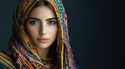 Jordanian Woman in Traditional Dress