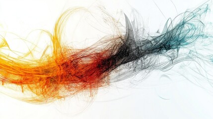 Poster - Abstract Colorful Swirls of Light and Movement