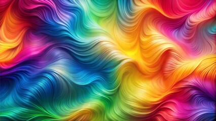 Wall Mural - colorful abstract waves with vibrant hues, showcasing fluid motion and creativity.